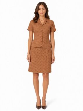 Jessica Tan Diamond Jacquard Skirt Set